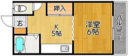 エクセル・N 1Kの間取図画像