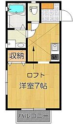 Kate神埼駅前 1Kの間取図画像