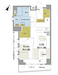 D'クラディアイヴァン代々木参宮橋 1LDKの間取図画像