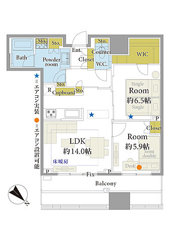 間取り CAPITAL GATE PLACE 10階/-