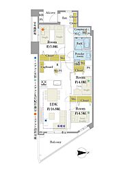 グランフォート青淵閣 3LDKの間取図画像