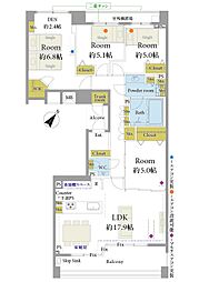 ソルジェガーデンアプローズコート 4LDKの間取図画像