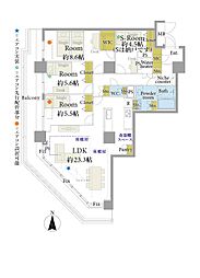 ニューシティ東戸塚タワーズシティー1st 3SLDKの間取図画像