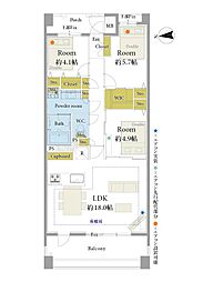ジェントリーハウス品川大井 3LDKの間取図画像
