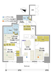 ザ・大宮タワーズ 2SLDKの間取図画像