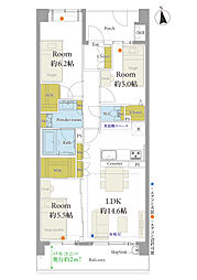 モンレーヴ吉祥寺 3LDKの間取図画像