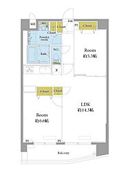 レフィーズ大塚 2LDKの間取図画像