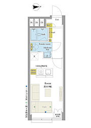 湯島永谷マンション ワンルームの間取図画像