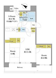 マイキャッスル大塚アーバンステージ 2SLDKの間取図画像