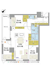パークホームズ武蔵小山 3LDKの間取図画像