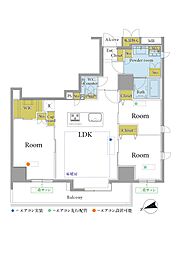 ソプラタワー 3LDKの間取図画像