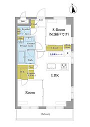 ダイアパレス新宿一丁目 1SLDKの間取図画像