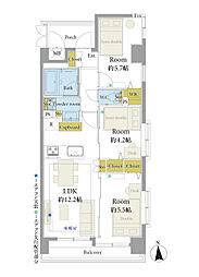ダイアパレス御徒町5 3LDKの間取図画像