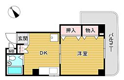 松尾ビル 1DKの間取図画像