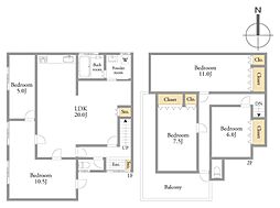 LDK20帖「堀船Selection」 5LDKの間取り