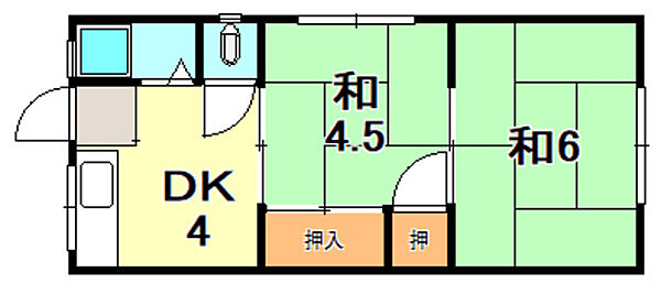 兵庫県神戸市垂水区中道５丁目(賃貸アパート2DK・2階・33.00㎡)の写真 その2