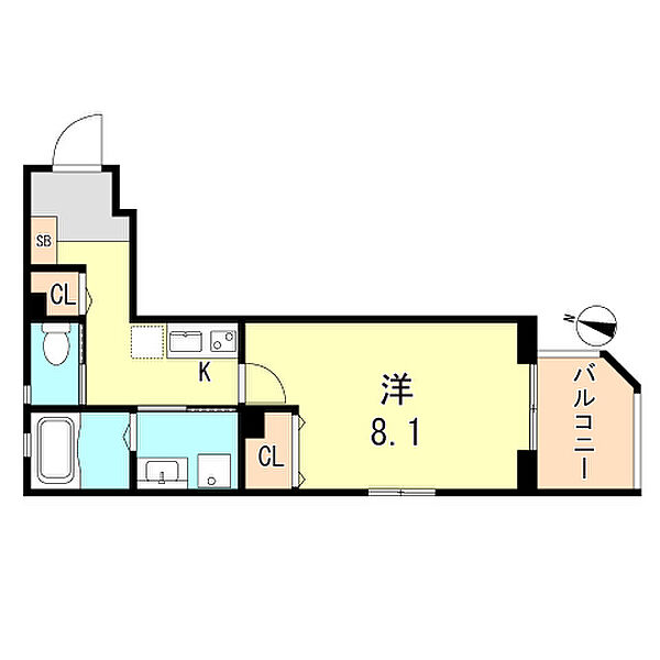 兵庫県神戸市垂水区城が山１丁目(賃貸アパート1DK・1階・30.13㎡)の写真 その2