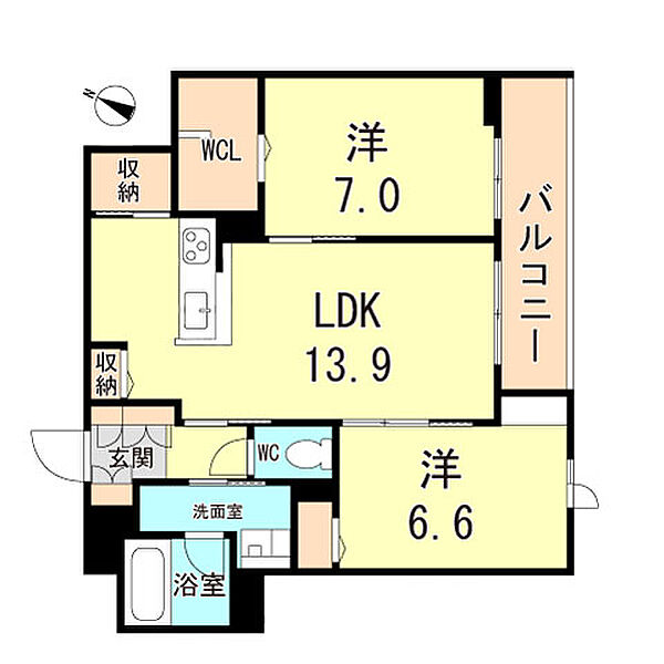 兵庫県神戸市垂水区桃山台２丁目(賃貸マンション2LDK・2階・64.22㎡)の写真 その2