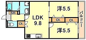 兵庫県神戸市垂水区王居殿３丁目（賃貸アパート2LDK・2階・46.84㎡） その2