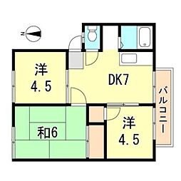 間取図画像 3DK