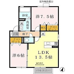 ウィルモア垂水D 2LDKの間取図画像