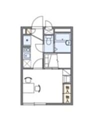 JR東海道・山陽本線 明石駅 徒歩9分の賃貸アパート 2階1Kの間取り