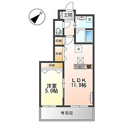 Maison YURI 1LDKの間取図画像