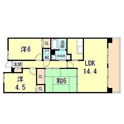 アプリーレ垂水 3LDKの間取図画像