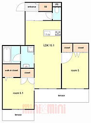 間取図画像 2LDK