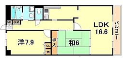 セントポリア神戸運動公園 2LDKの間取図画像