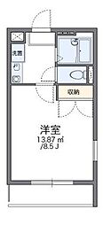 レオパレス杉 1Kの間取図画像