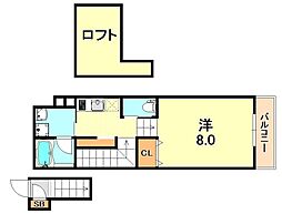 ワコーレヴィアーノ垂水山手3 1Kの間取図画像