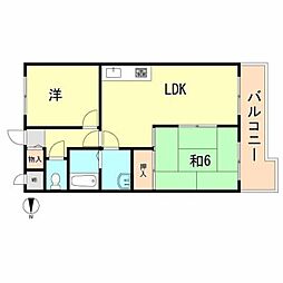 グランセリオ西神戸 2LDKの間取図画像