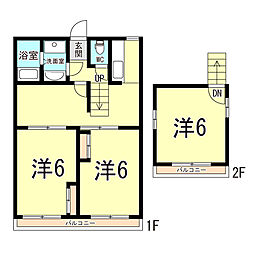 オークランドハイツ 3LDKの間取図画像