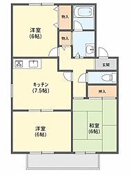 エトワール2 3DKの間取図画像
