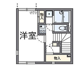 レオネクストメリディアーノ2 1Kの間取図画像
