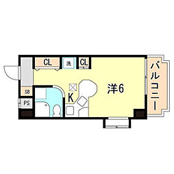 ラ・パルフェ・ド・ファシリテ ワンルームの間取図画像