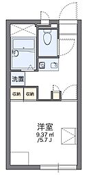 レオパレスビィラたもん 1Kの間取図画像