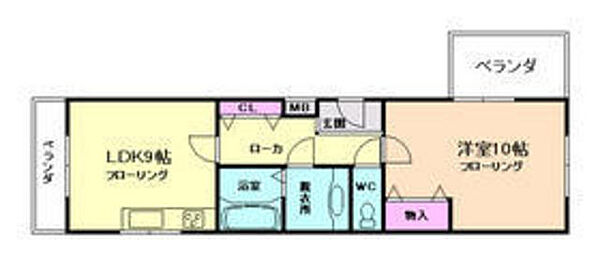 祥栄第一ビル 301｜大阪府池田市城南3丁目(賃貸マンション1LDK・3階・47.00㎡)の写真 その2