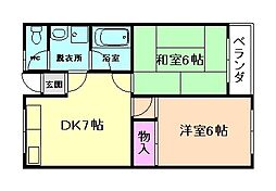 間取図画像 2DK