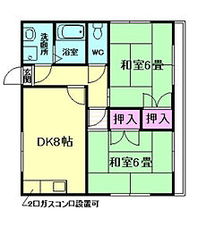 間取図画像 2DK