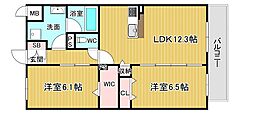 ヴィラ・アーバネット 2LDKの間取図画像