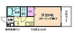コーポエイボン 1Kの間取図画像