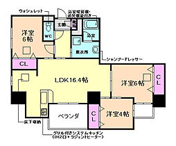 グランデージ池田栄本町 3LDKの間取図画像