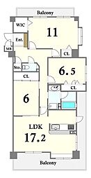 エバーライフリオ筑紫野2 3LDKの間取図画像