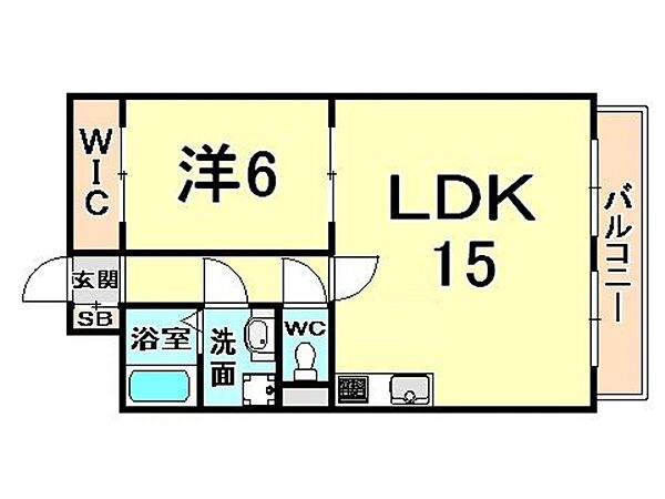 兵庫県尼崎市額田町(賃貸マンション1LDK・2階・48.60㎡)の写真 その2