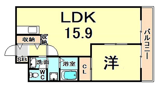 兵庫県尼崎市東難波町３丁目(賃貸マンション1LDK・3階・50.00㎡)の写真 その2