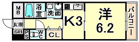 兵庫県尼崎市南塚口町７丁目（賃貸マンション1K・2階・27.50㎡） その2