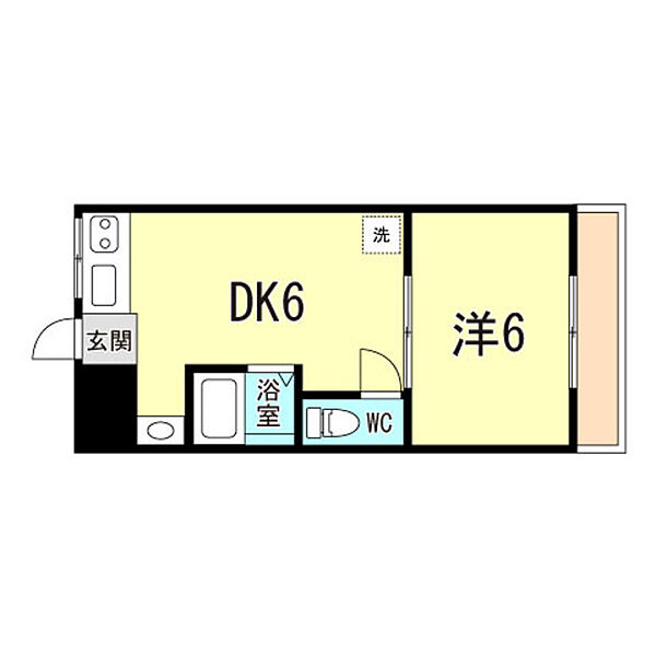 兵庫県尼崎市南塚口町６丁目(賃貸マンション1DK・3階・35.00㎡)の写真 その2