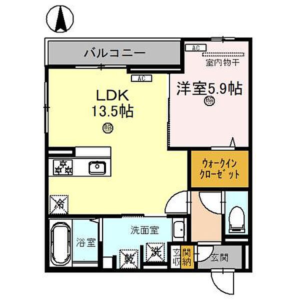 兵庫県尼崎市武庫之荘本町３丁目(賃貸アパート1LDK・2階・49.32㎡)の写真 その2